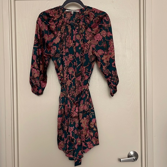 Women Neon Green Paisley Button Down Short Dress